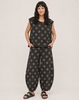 Pip Black Starburst Print Sleeveless Top