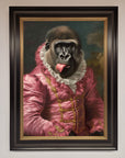 Cheeky Gorilla Framed Poster, playful luxury home decor, stylish renaissance art, whimsical best-selling wall art by Zestio at brixbailey.com