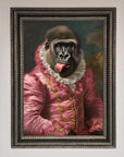 Cheeky Gorilla Framed Poster, playful luxury home decor, stylish renaissance art, whimsical best-selling wall art by Zestio at brixbailey.com