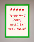 Chef Was Cute Framed Wall Art