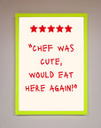 Chef Was Cute Framed Wall Art