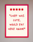 Chef Was Cute Framed Wall Art