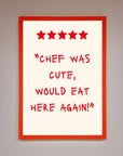 Chef Was Cute Framed Wall Art
