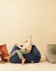 Chelsea Armchair Beanbag in Olive Green by Nobodinoz