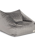 Premium Chelsea Velvet Armchair Beanbag for Kids, Slate Grey, Lightweight, Removable Washable Cover, Eco-Friendly Recycled Polyester by Ella James at brixbailey.com
