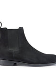 Black Suede Chelsea Boots, Welted Leather Sole