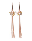Color Tassel Earrings in Rose Gold and Silver