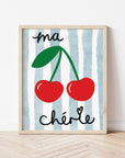 Cherries Ma Cherie kids wall art print