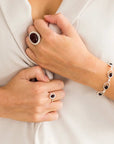 Cherry Red Quintessence Link Bracelet
