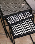 Chinta Modern Black Square Nesting Side Tables