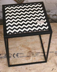 Chinta Modern Black Square Nesting Side Tables