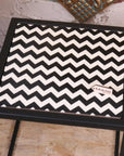 Chinta Modern Black Square Nesting Side Tables