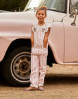 Classic Wide Stripe Denim Dungarees - Pink
