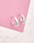 Classic Huggy Silver Hoop Earrings