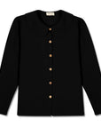 Claudine Linen Blouse - Black