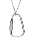 Climbing Carabiner Silver Necklace
