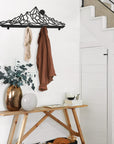 Mountain Black Matte Metal Coat Rack