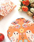 *Set of 3 Handmade Beeswax Wraps | Owls