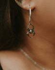 Orb Weaver Spider Hoop Earrings