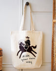 Ride Your Own Way Canvas Shopping Tote Bag - fancy cowboy on a horse