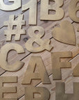 Gold Fat Font Metal Alphabet Letters – 5” or 12” Decorative Lettering A–Z