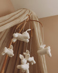 Handmade Crochet Bunny baby mobile-1