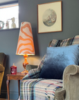 Sandstone wiggle cone lampshade, extra tall lampshade