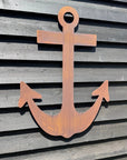 Large Rusty Metal Anchor Wall Decoration
