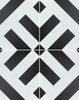 Luxury black geometric porcelain tile, premium anti-slip outdoor tile, stylish 20x20cm square tile, best-selling durable porcelain tile by Maria Starling Design at brixbailey.com
