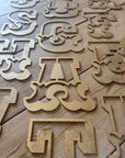 A-Z Rustic 5" or 12" Gold Metal Carnival Letters.