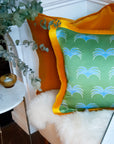 The Delray Green and Bright Blue with Fringing
