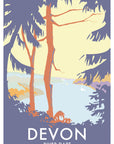 River Dart Trees Vintage Travel Poster Print