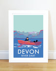 Devon River Dart Fishing Boat Vintage Seaside Print