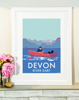 Devon River Dart Fishing Boat Vintage Seaside Print