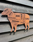Rusty Metal Butchers Lamb Sign