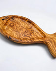 Olive Wood Fish Shaped Serving Board | Large Seafood & Tapas Platter 35-45cm