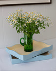 Allegra Wiggle Tray in Blue and Cream
