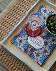Allegra Wiggle Tray in Blue and Cream