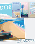 Dorset Seaside Poster Print