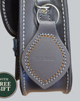 Leather Midi Satchel - Double Stitch - Graphite