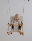 Nordic Bouclé Baby Swing – Sustainable & Child-Safe Comfort by Nofi KIDS at www.brixbailey.com