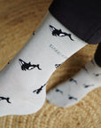 Save the Orca Small Motif Socks in Grey