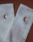Moon Landing Embroidered Socks