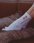 Rocket Fuel Embroidered Socks with Mushroom Design
