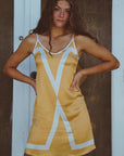 Vela Silk Dress in Gold Star