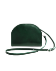 Leather Half Moon Handbag Moss
