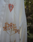 Royal Silk Robe in Azulik Flowers