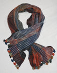 Hand woven cotton scarves-4