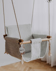 Bouclé Ice Grey Indoor Baby Swing