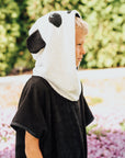Short Sleeve Panda Poncho for Kids